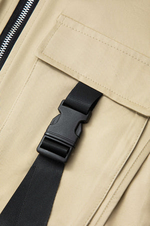 Zip Up Flap Pocket Cargo Yelek