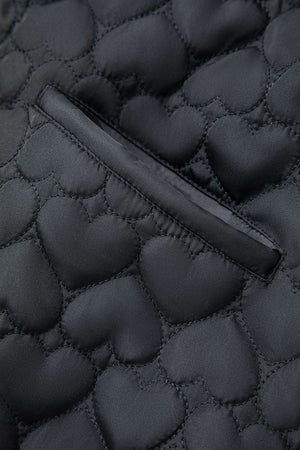 Heart Shaped Quilted Puffer Ceket