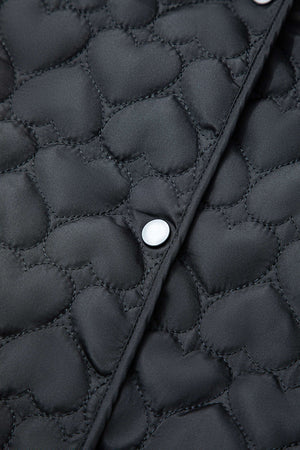 Heart Shaped Quilted Puffer Ceket