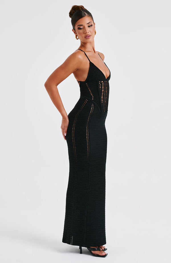 Xanthe - Siyah Maxi Elbise