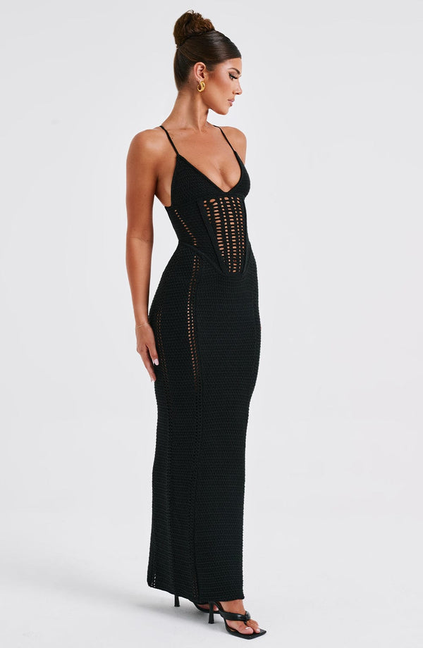 Xanthe - Siyah Maxi Elbise