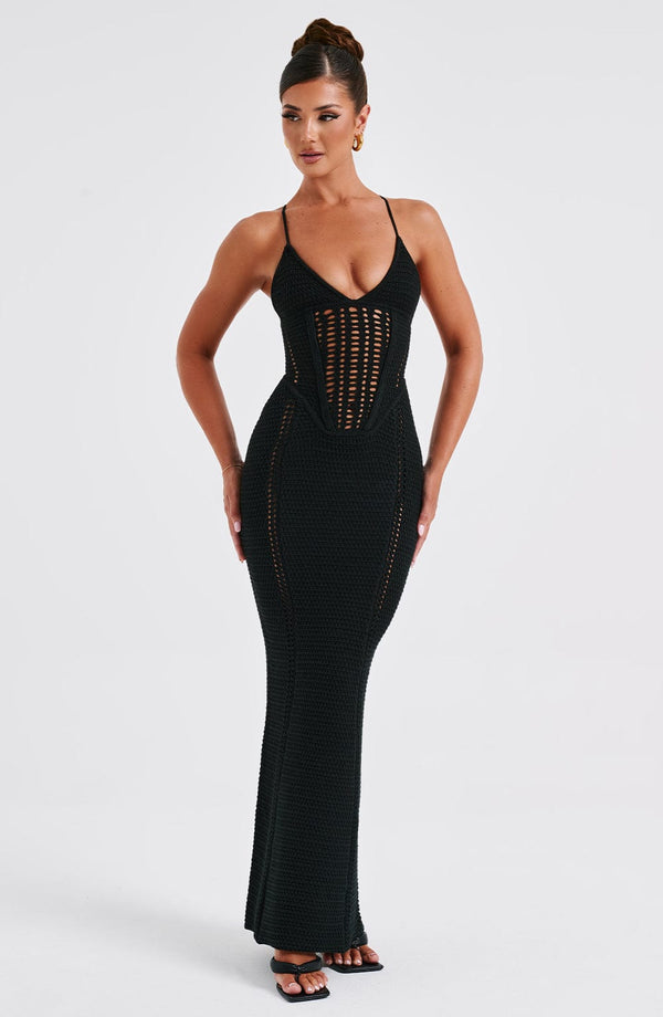 Xanthe - Siyah Maxi Elbise