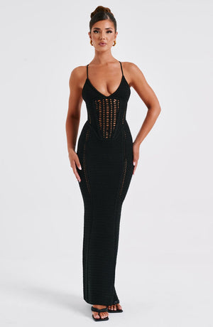 Xanthe - Siyah Maxi Elbise
