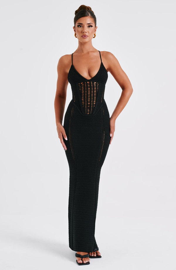 Xanthe - Siyah Maxi Elbise