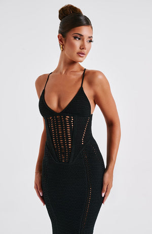Xanthe - Siyah Maxi Elbise
