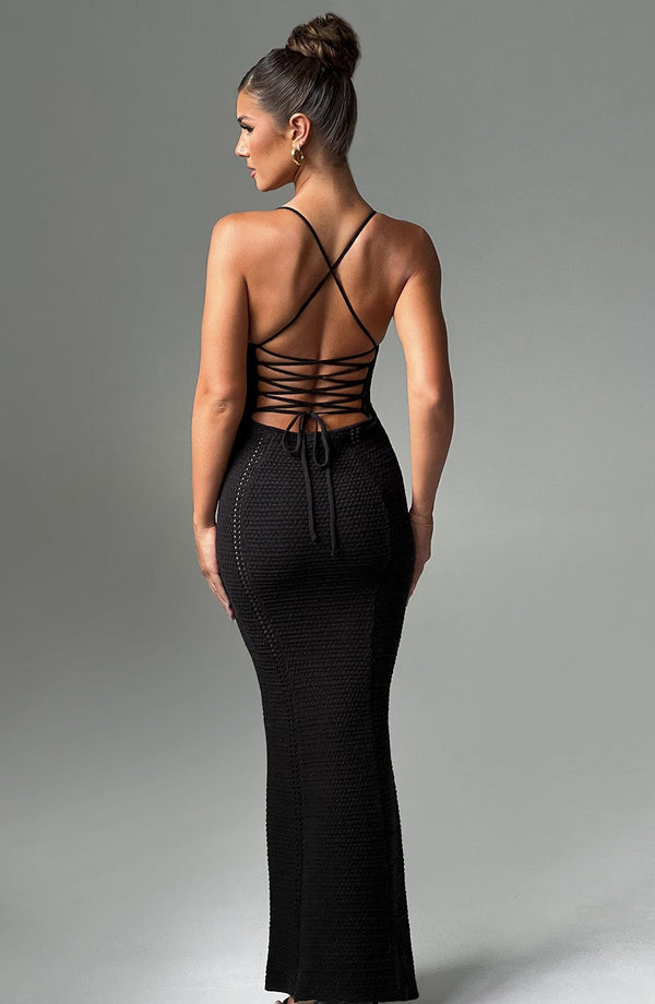 Xanthe - Siyah Maxi Elbise