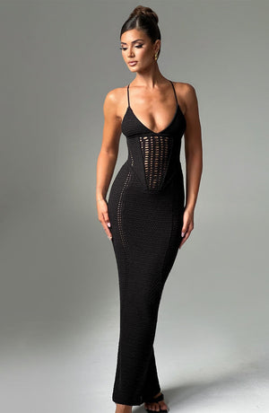 Xanthe - Siyah Maxi Elbise
